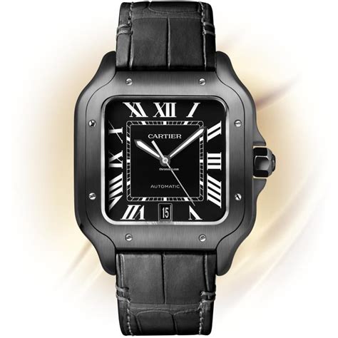 santos cartier noir|Cartier Santos for women.